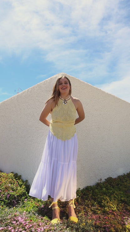 Bailarina de lino modelo Sol.